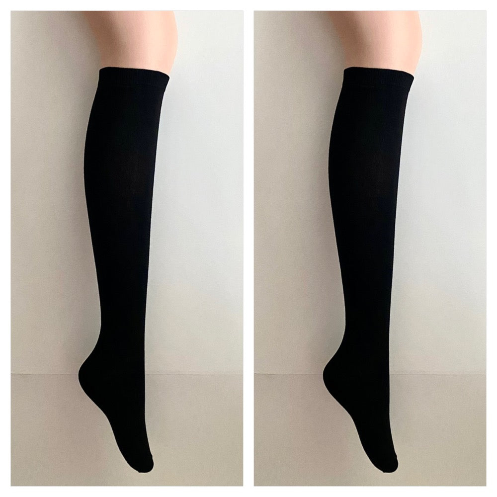 Solid Color Knee-high Socks