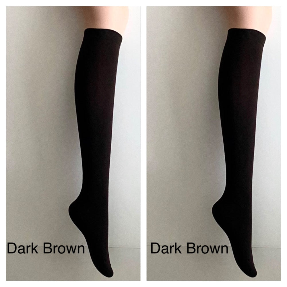 Solid Color Knee-high Socks