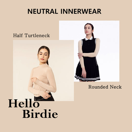 [Hello Birdie] Skin-Tone Innerwear (Half-Turtle neck & Round Neck)