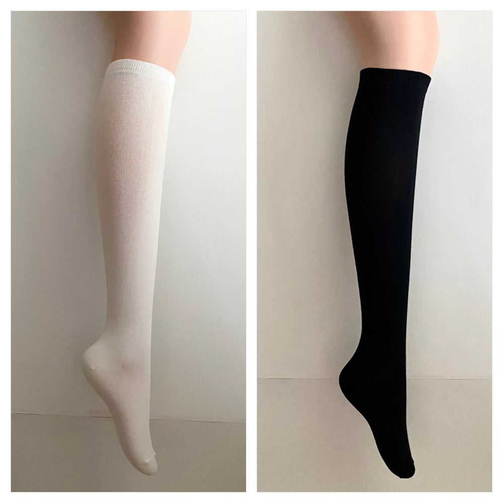 Solid Color Knee-high Socks