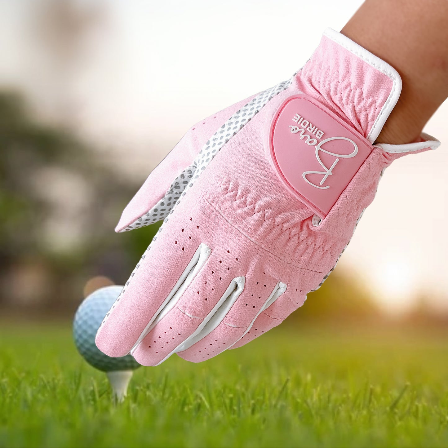 [BAROBIRDIE] Pink 2 Pack Left-Hand Golf Gloves for Women Non-Slip Extra Grip