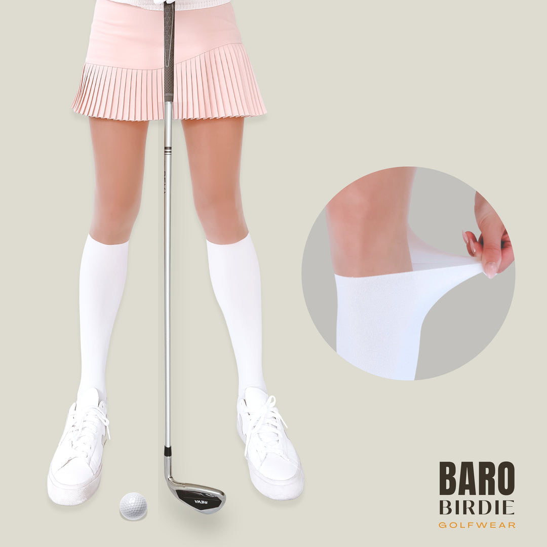 Two-Tone Knee-High Golf Pantyhose Stocking Women's UV Protection