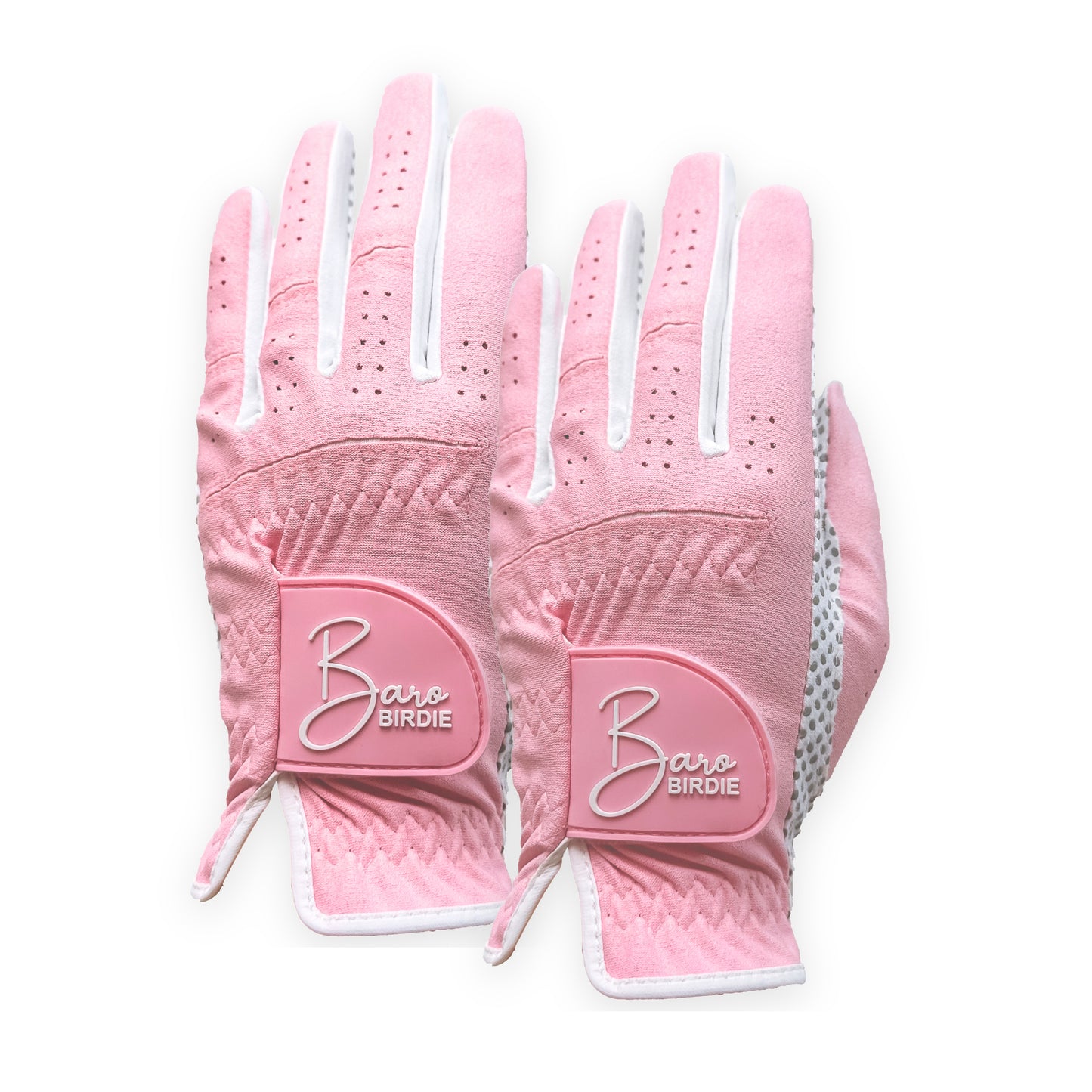 [BAROBIRDIE] Pink 2 Pack Left-Hand Golf Gloves for Women Non-Slip Extra Grip