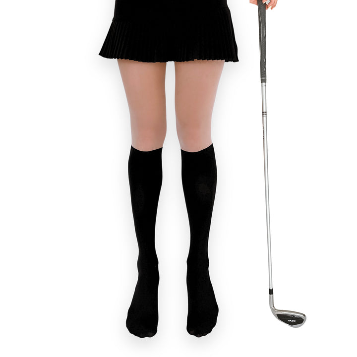 Two-Tone Knee-High Golf Pantyhose Stocking Women's UV Protection