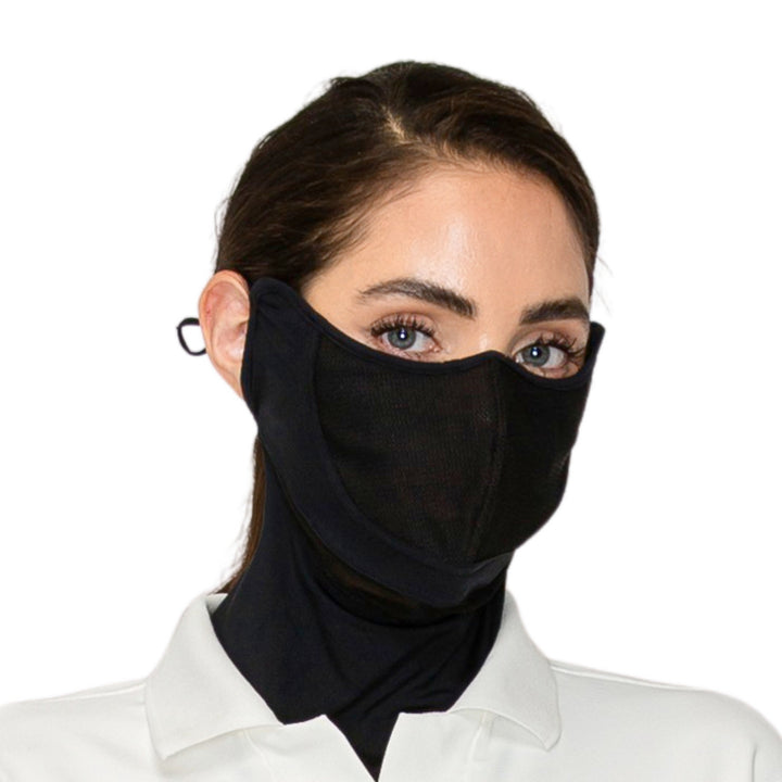 Premium Golf Cooling Face Mask White,Skin&Black