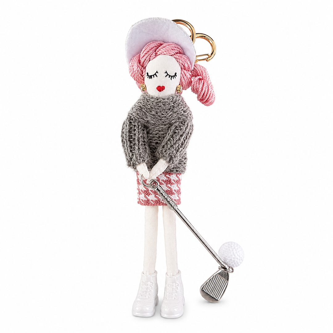 Handmade Golf Doll Bag Charm Keychain