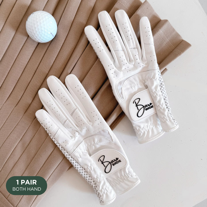 Women's White 1 Pair Both Hand Golf Gloves