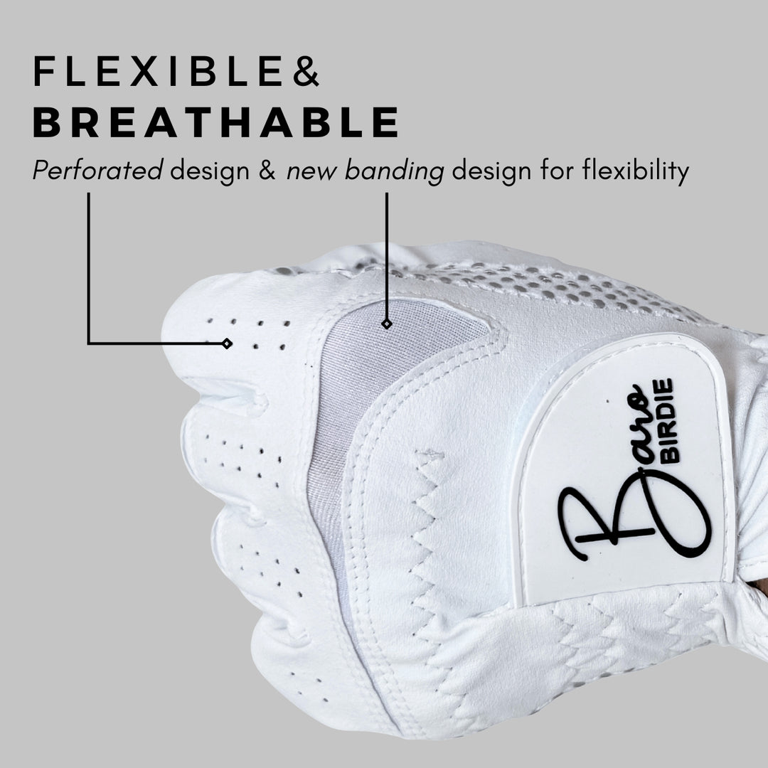 Women's White 1 Pair Both Hand Golf Gloves