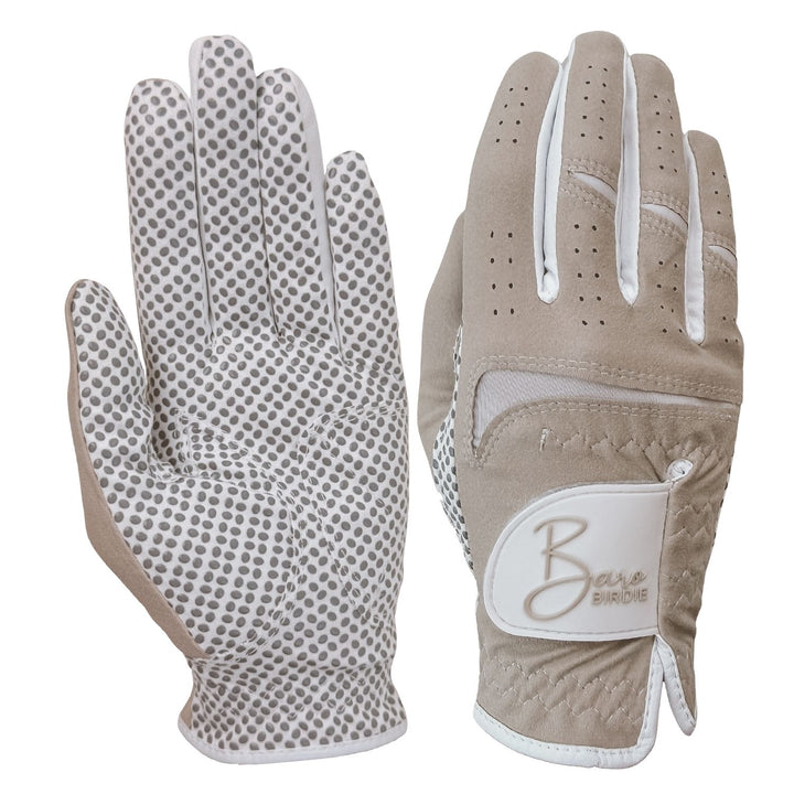 Women's Beige 1 Pair Both Hand Golf Gloves