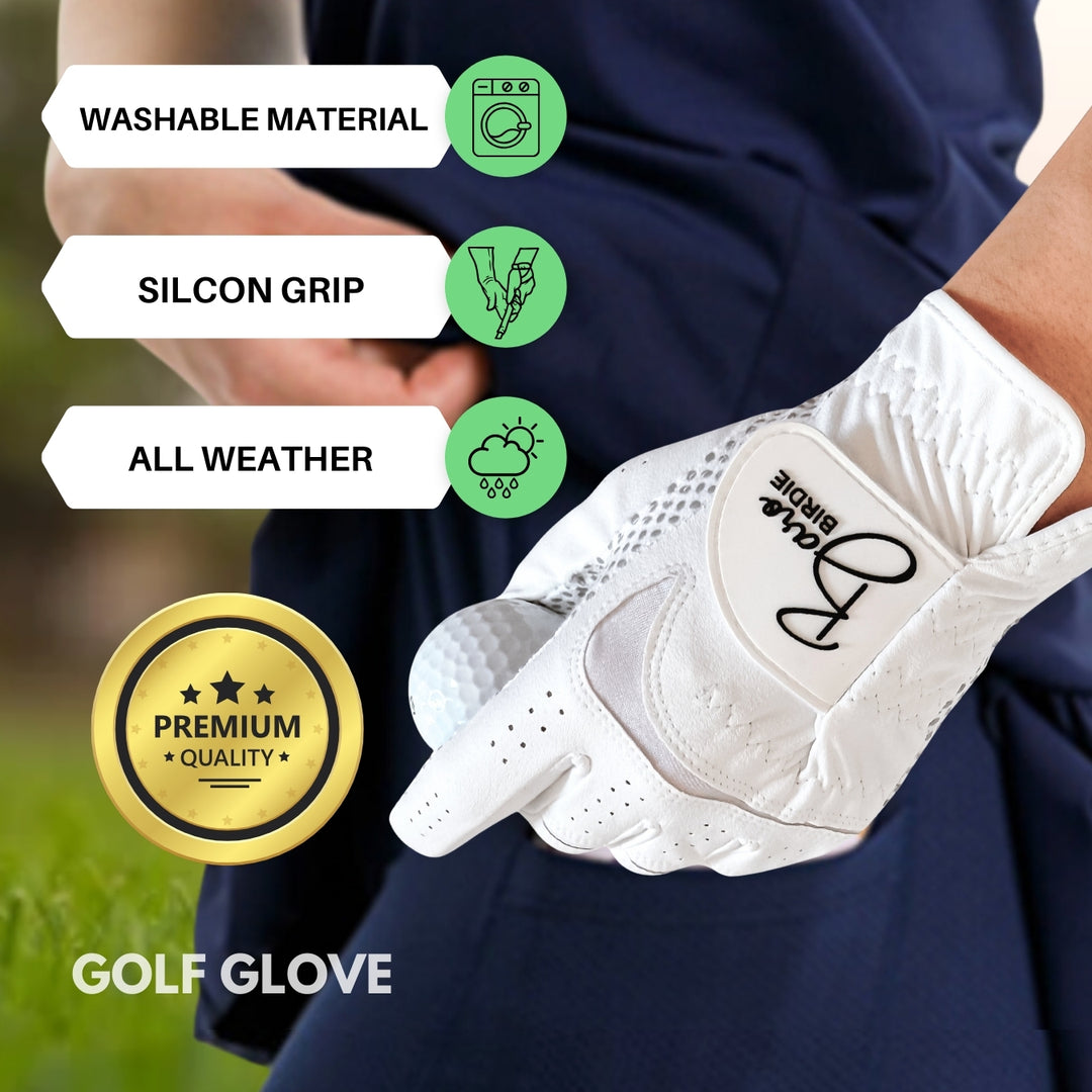 Women's White 1 Pair Both Hand Golf Gloves