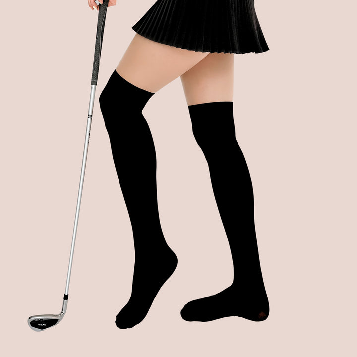 Golf Two-Tone Over-Knee-High Stockings Pantyhose Women's