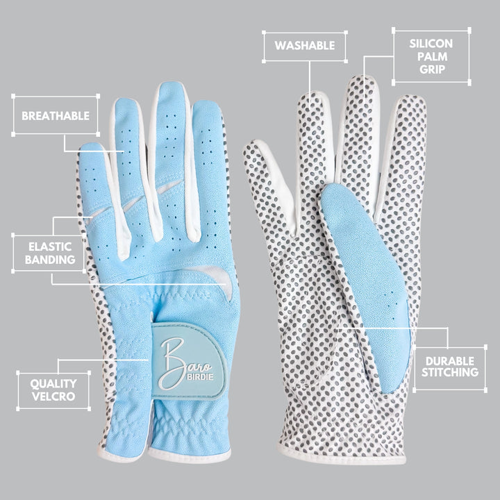 Women's Blue 1 Pair Both Hand Golf Gloves