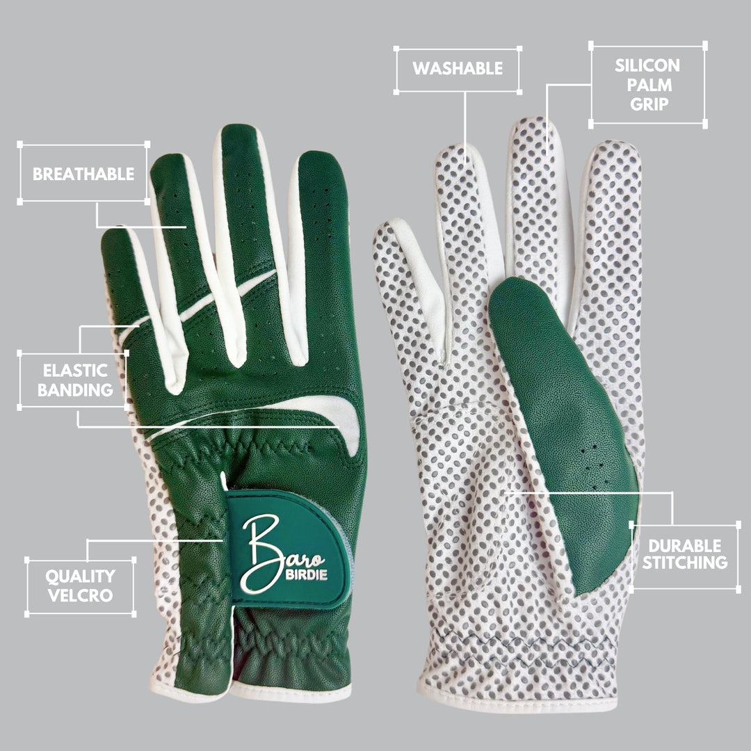 Women's Green 1 Pair Both Hand Golf Gloves