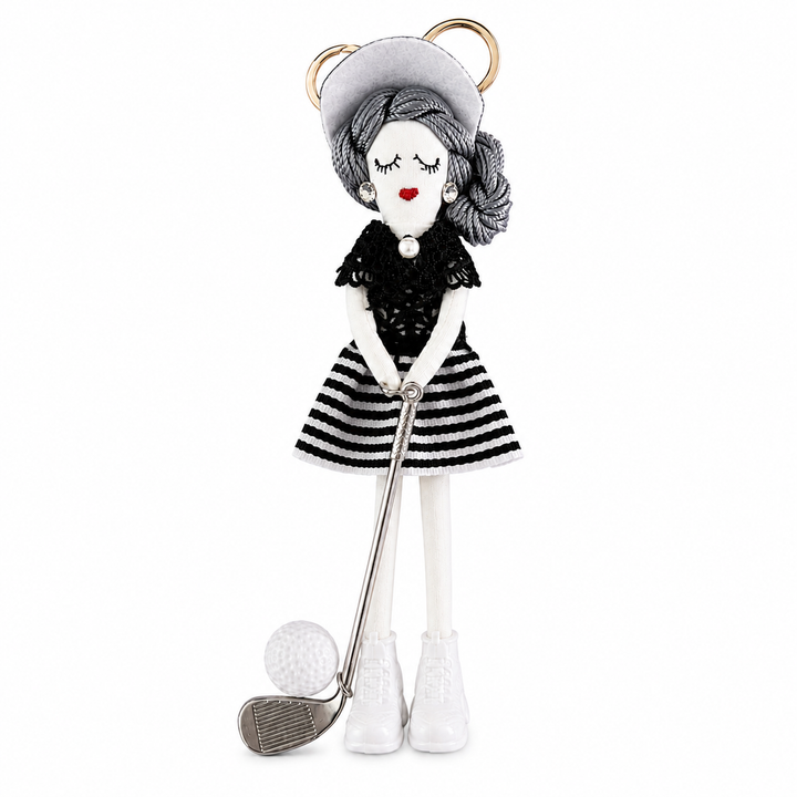 Handmade Golf Doll Bag Charm Keychain
