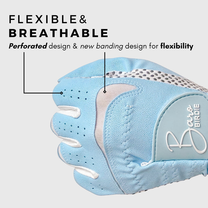 Women's Sky Blue 1 Pair Both Hand Golf Gloves