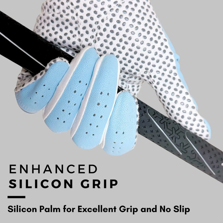 Women's Sky Blue 1 Pair Both Hand Golf Gloves