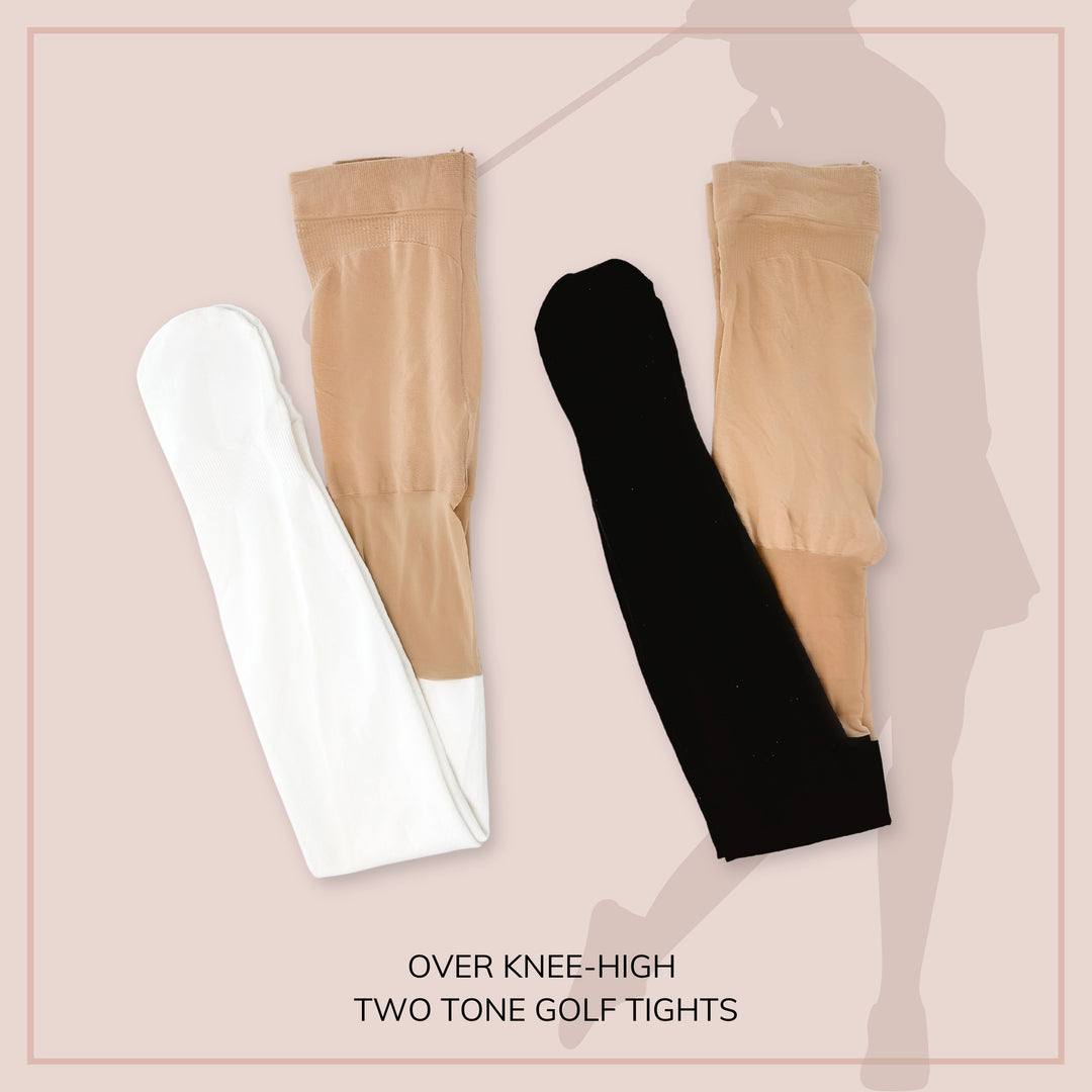 Golf Two-Tone Over-Knee-High Stockings Pantyhose Women's