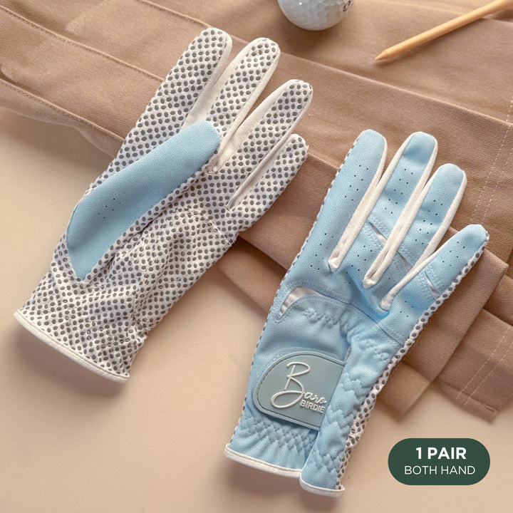 Women's Sky Blue 1 Pair Both Hand Golf Gloves