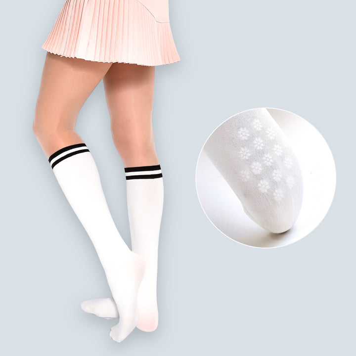 Stripe Two-Tone Knee-High Golf Stockings Pantyhose