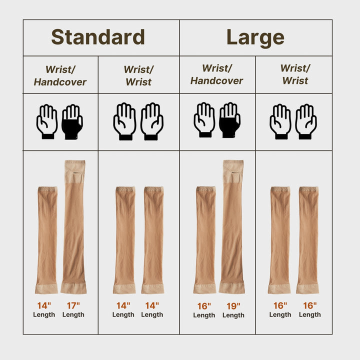 Golf Skin-Fit Arm Sleeves 2 Size 2 Type