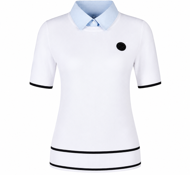 Detachable Collar Round Sweater