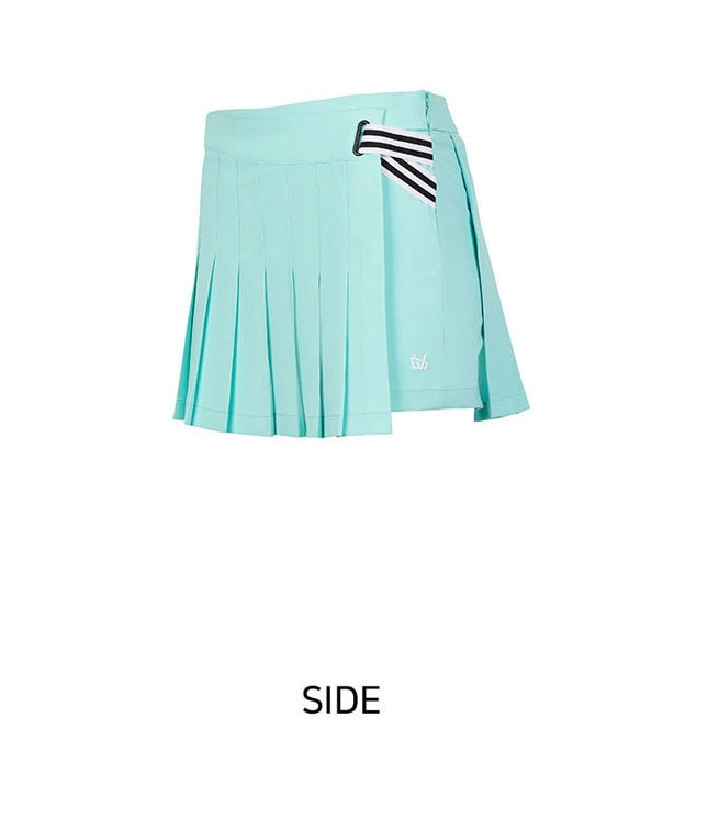 Pleated Skirt Shorts-Beige, Mint, Green