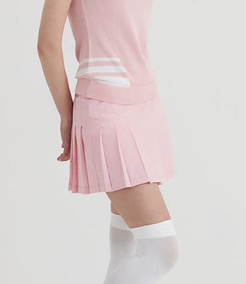 Pleated Skirt Shorts-Pink,Black,Blue