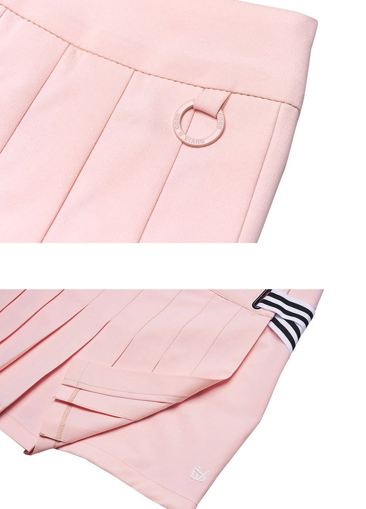 Pleated Skirt Shorts-Pink,Black,Blue