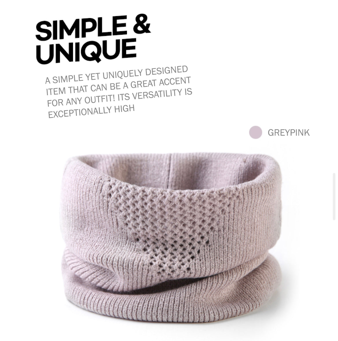 Knit Mesh Neck Warmer