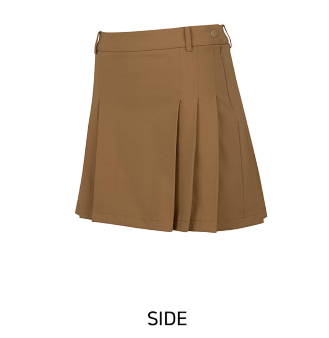 Unbalance H-Line Pleated Skirt