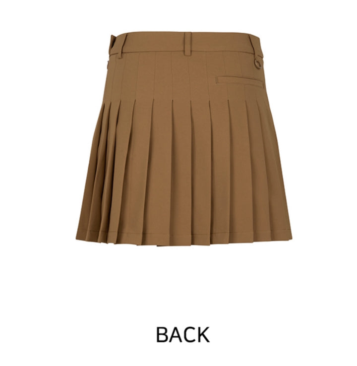 Unbalance H-Line Pleated Skirt