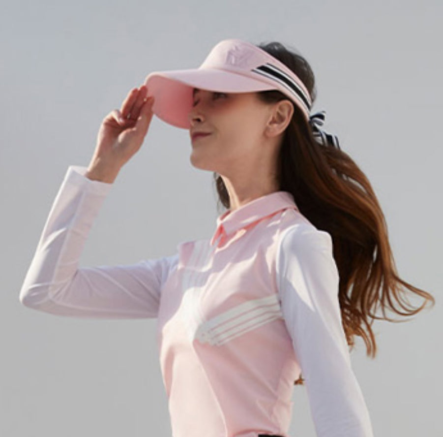 [DUVIK] Ribbon Sun Visor-Red, Light Pink, Mint,