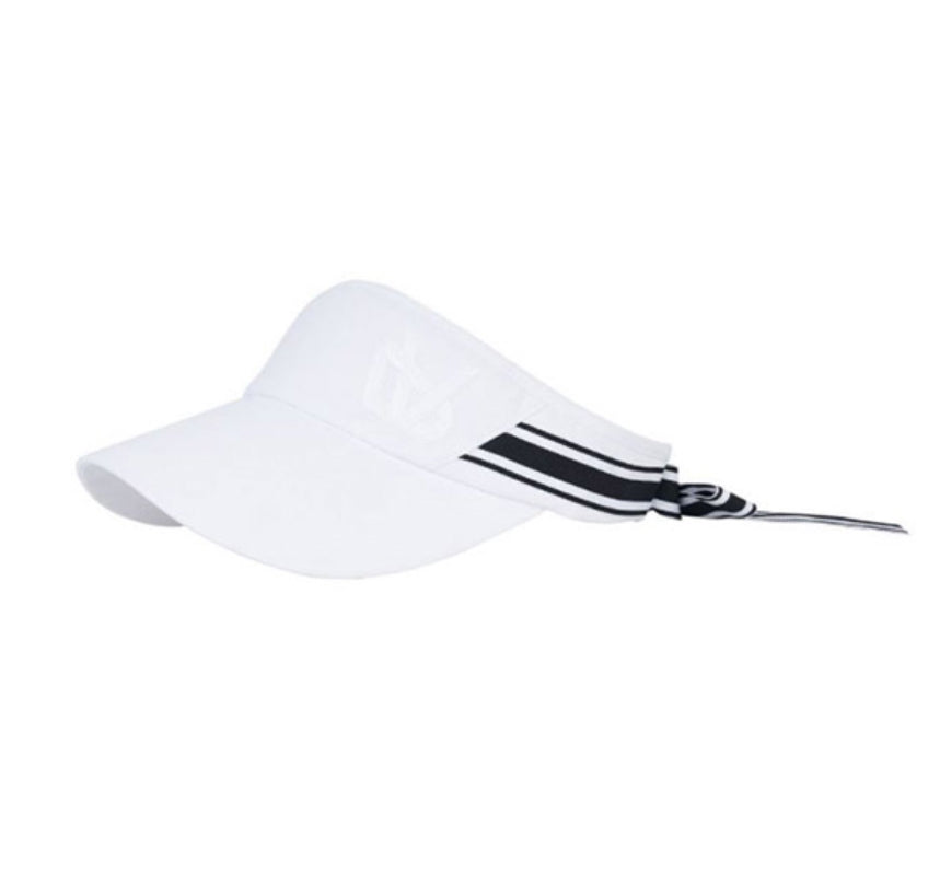 [DUVIK] Ribbon Sun Visor-White, Green, Red Pink