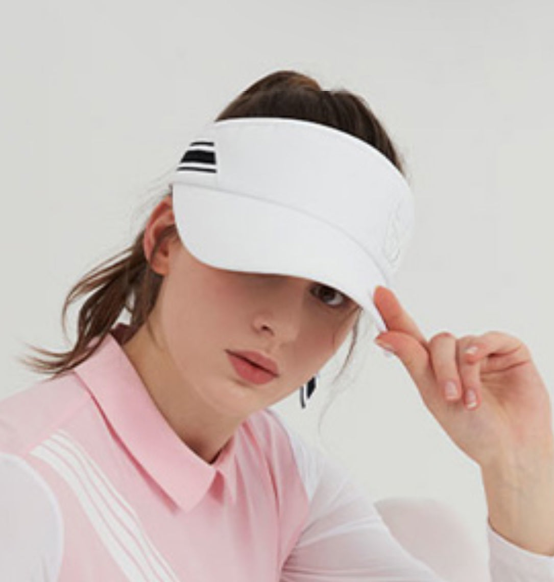 [DUVIK] Ribbon Sun Visor-White, Green, Red Pink