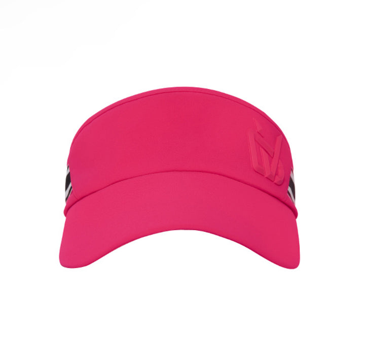 Golf Ribbon Sun Visor-White, Deep Green, Rose Pink