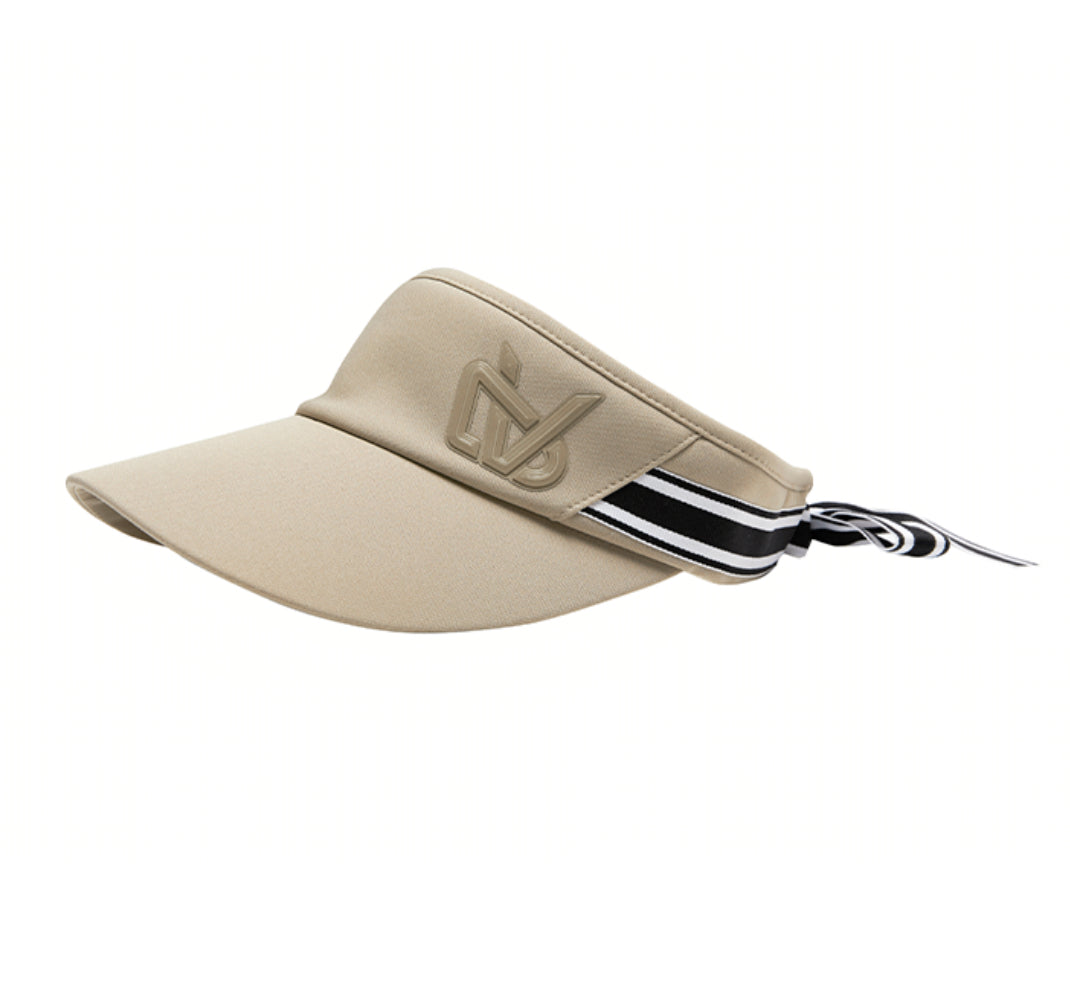 [DUVIK] Ribbon Sun Visor-Camel, Beige, Violet, Black