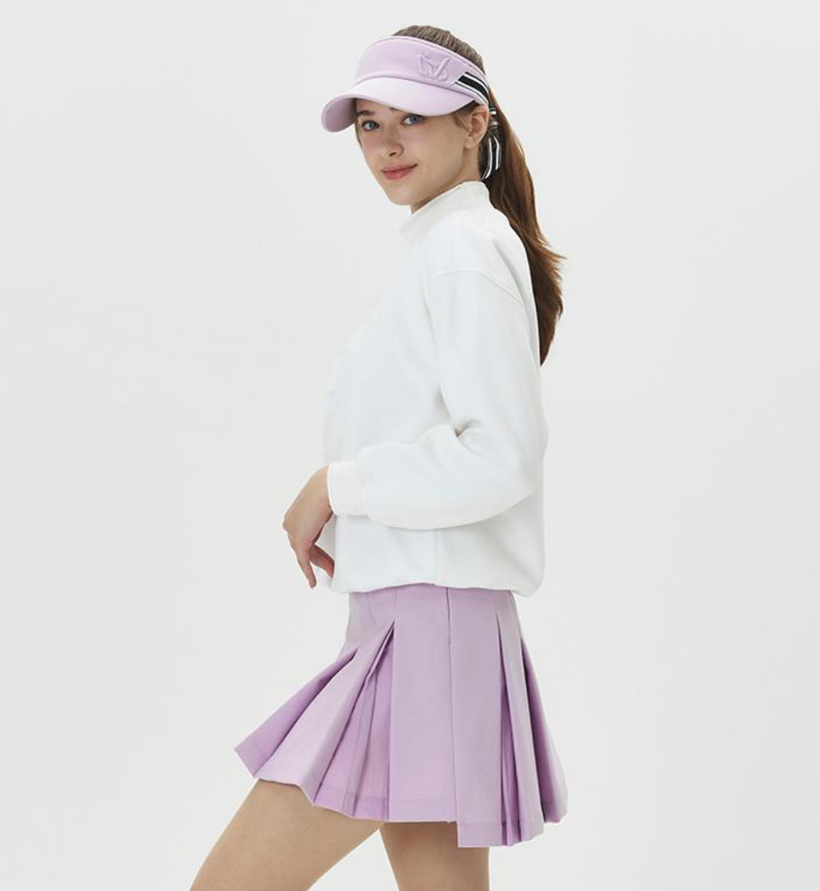 [DUVIK] Ribbon Sun Visor-Camel, Beige, Violet, Black