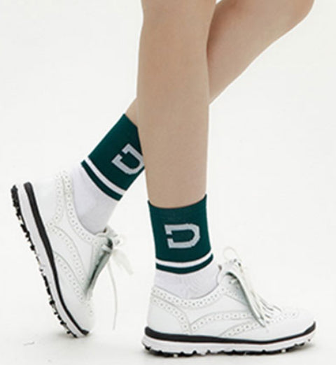 Color-blocked mid-calf socks