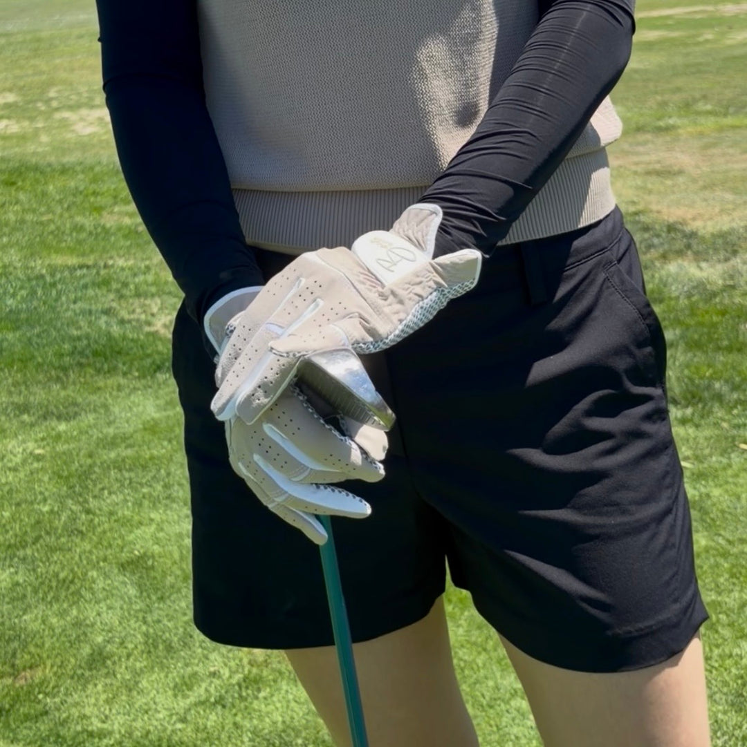 Women's Beige 1 Pair Both Hand Golf Gloves