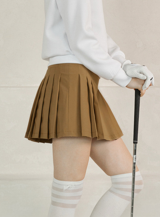 Unbalance H-Line Pleated Skirt