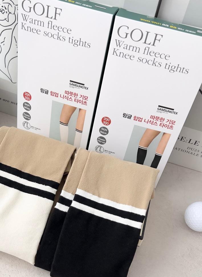 [Gamsungtex] Golf Warm Ringle Knee-High Socks Tights