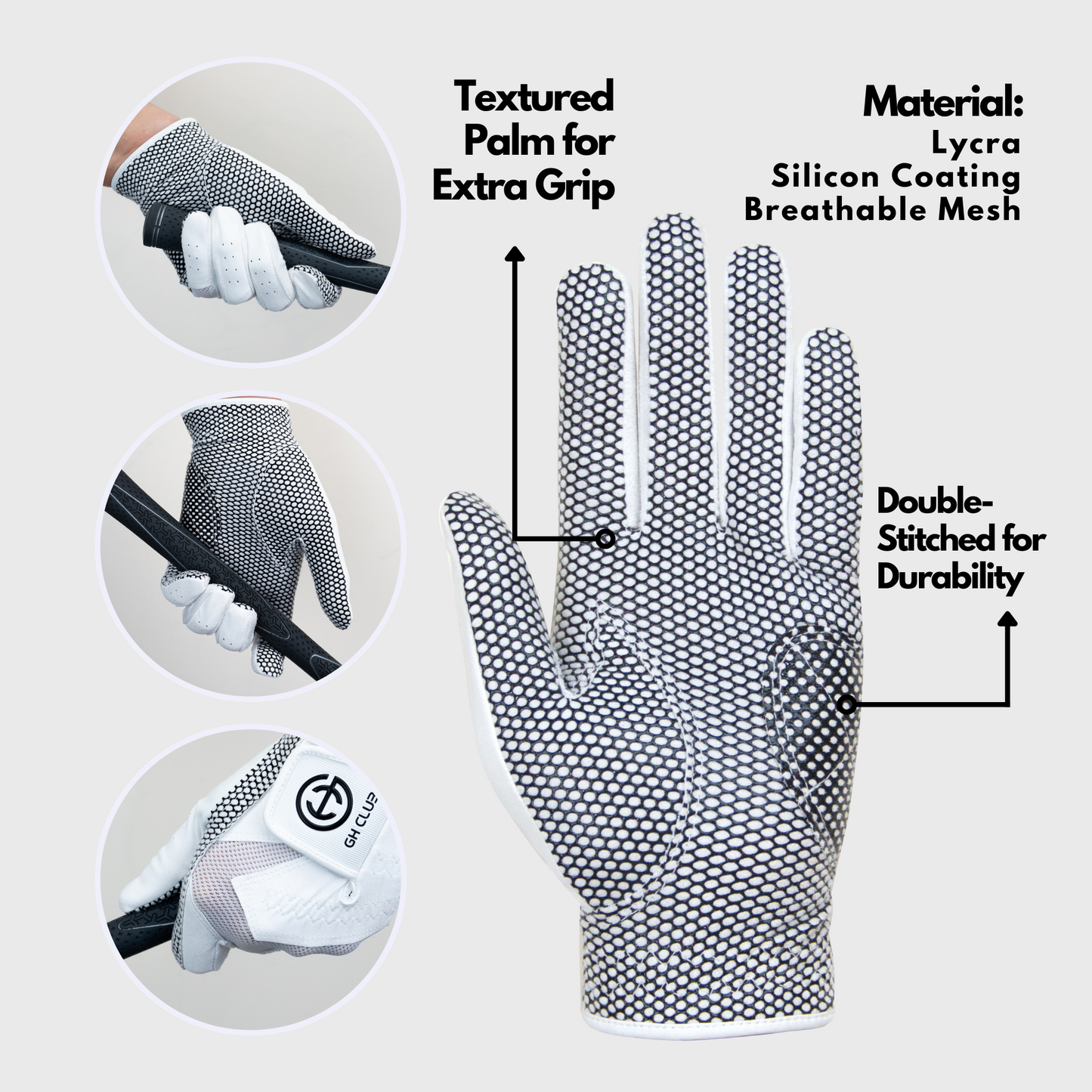 [GH] Men's Two Left Hand Golf Gloves