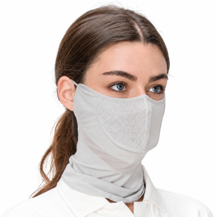 Premium Golf Cooling Face Mask White,Skin&Black