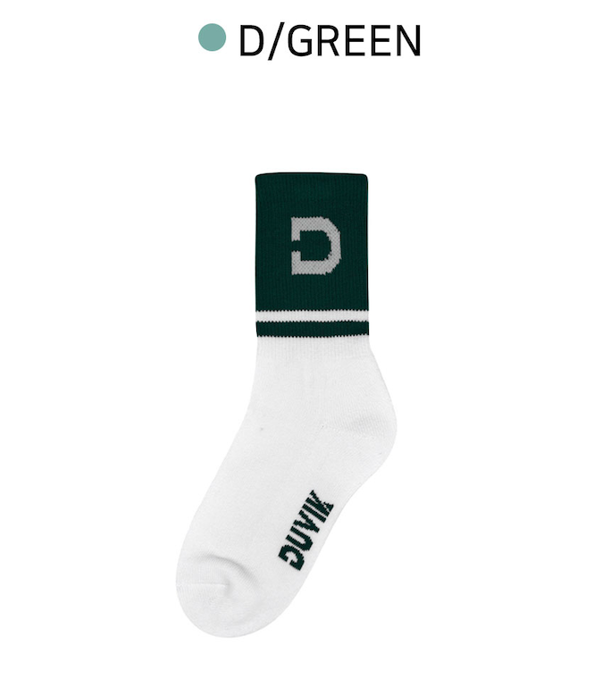 Color-blocked mid-calf socks