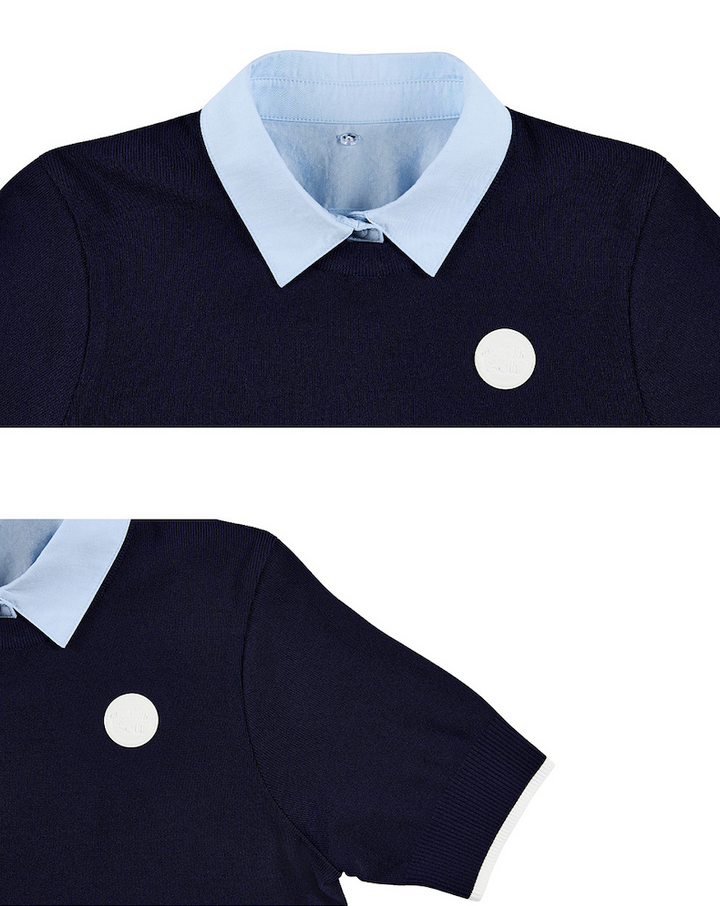 Detachable Collar Round Sweater