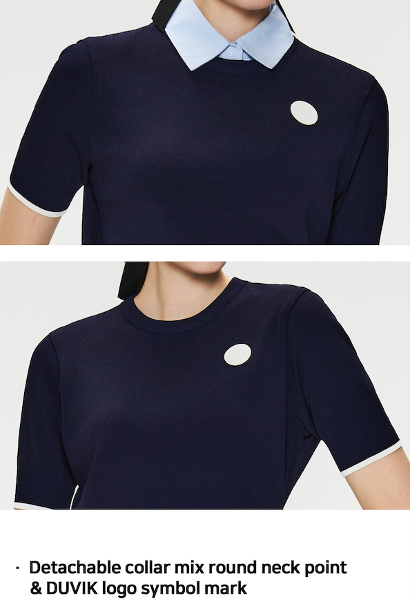 Detachable Collar Round Sweater