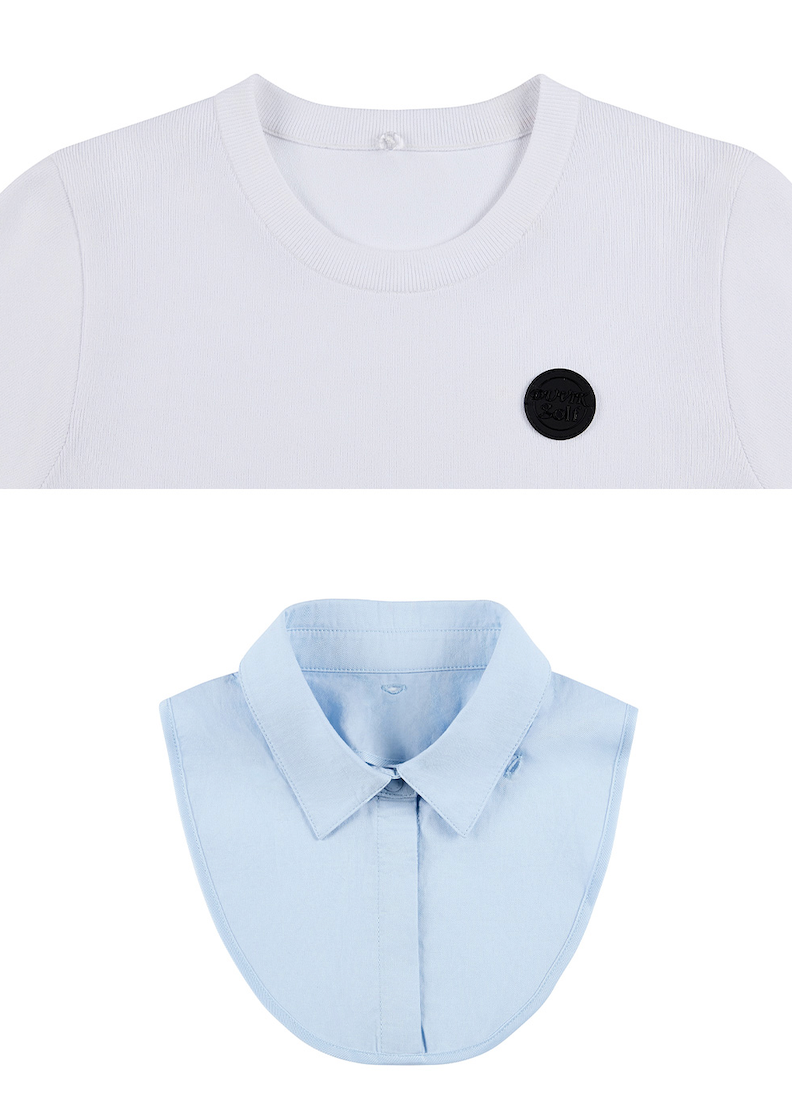 Detachable Collar Round Sweater
