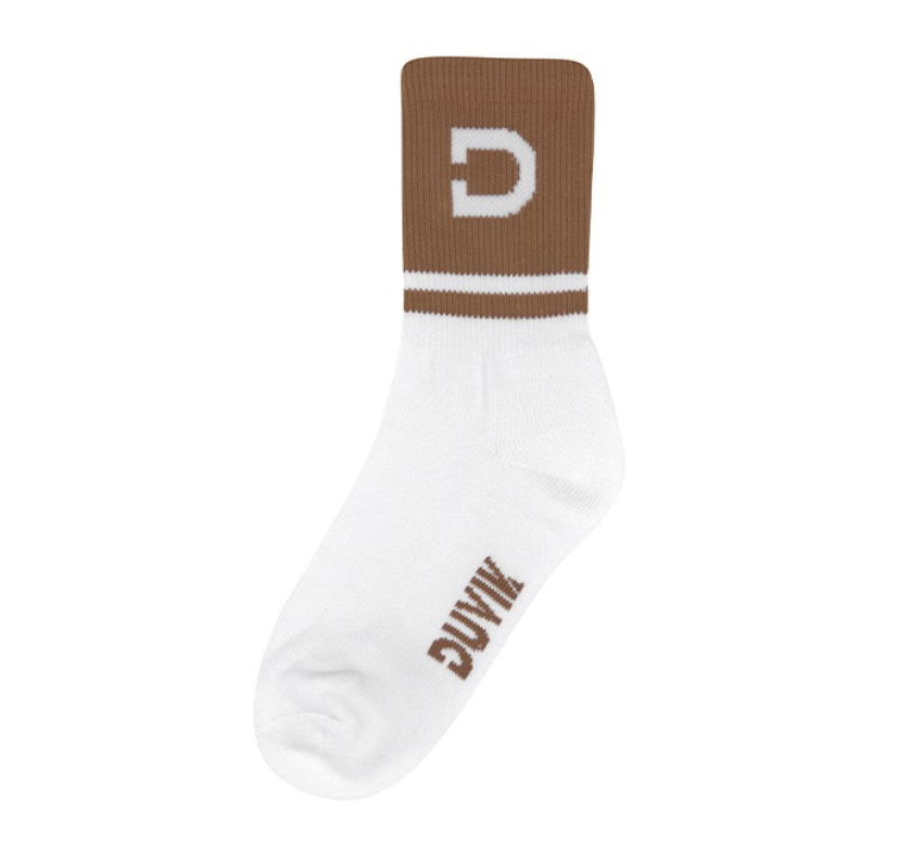 Color-blocked mid-calf socks