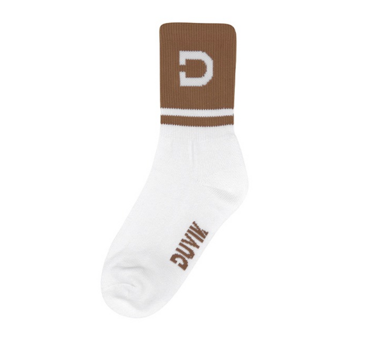 Color-blocked mid-calf socks