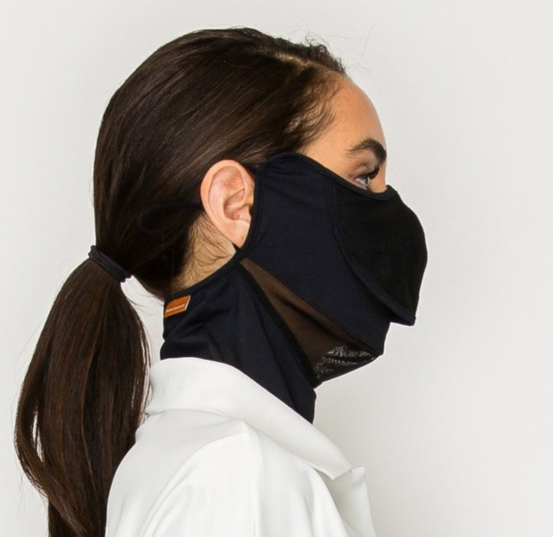 Premium Golf Cooling Face Mask White,Skin&Black